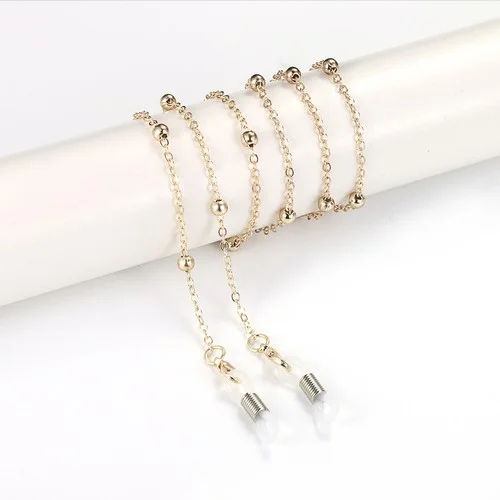 Lengthened Beaded Chain Hanging Neck Eyeglasses Holder Cord Strap Necklace 3pcs 4