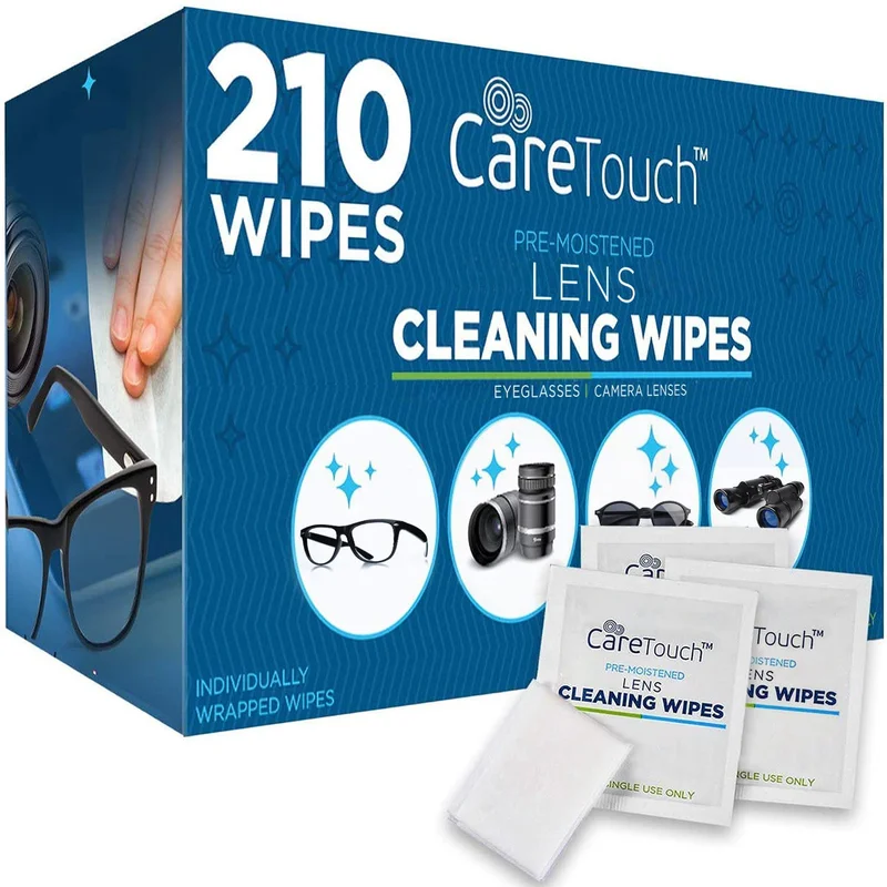 Lens Cleaning Wipes for Eyeglasses, 210Ct - Eyeglass Wipes Individually Wrapped, 2