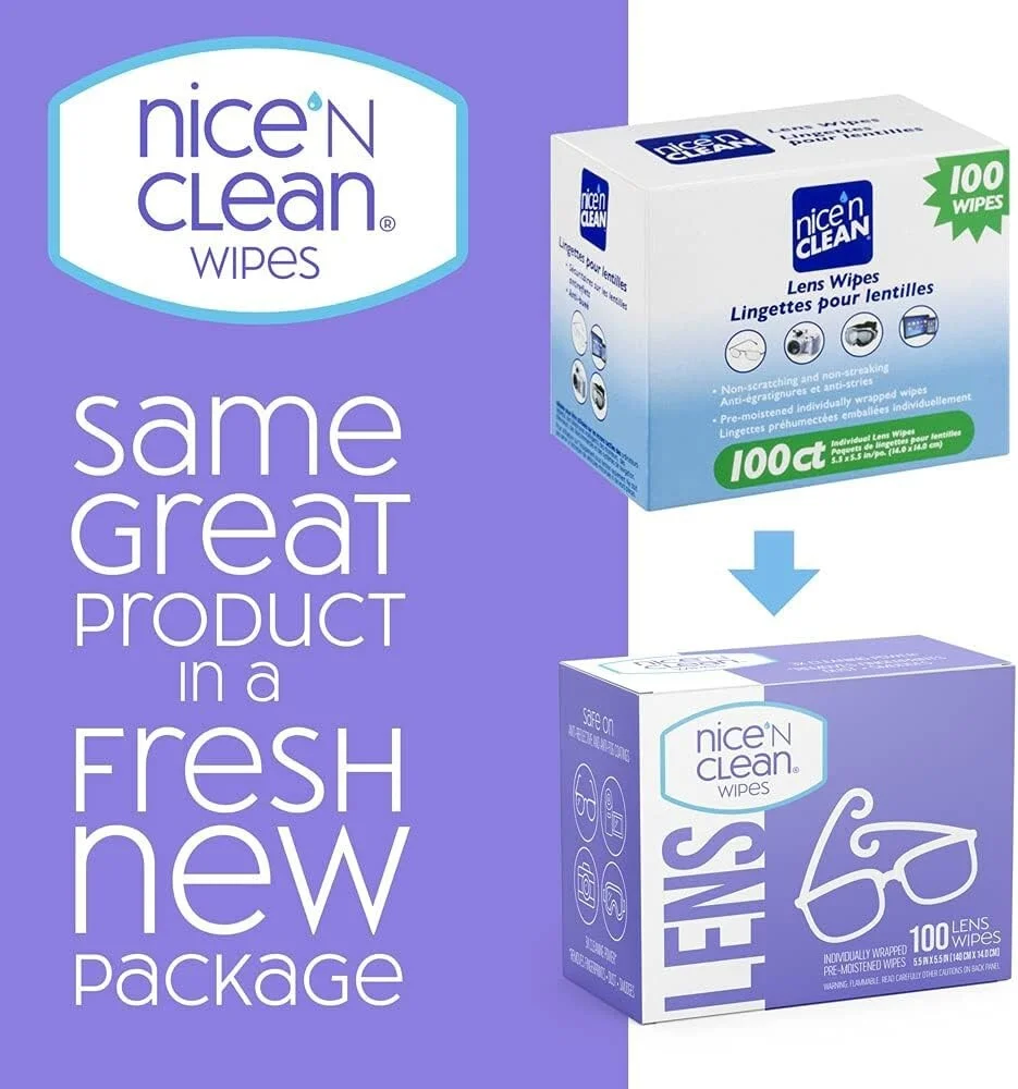 Lens Cleaning Wipes Pre-Moistened Eye Glasses Computer Optical Lens Cleaner 100P 2