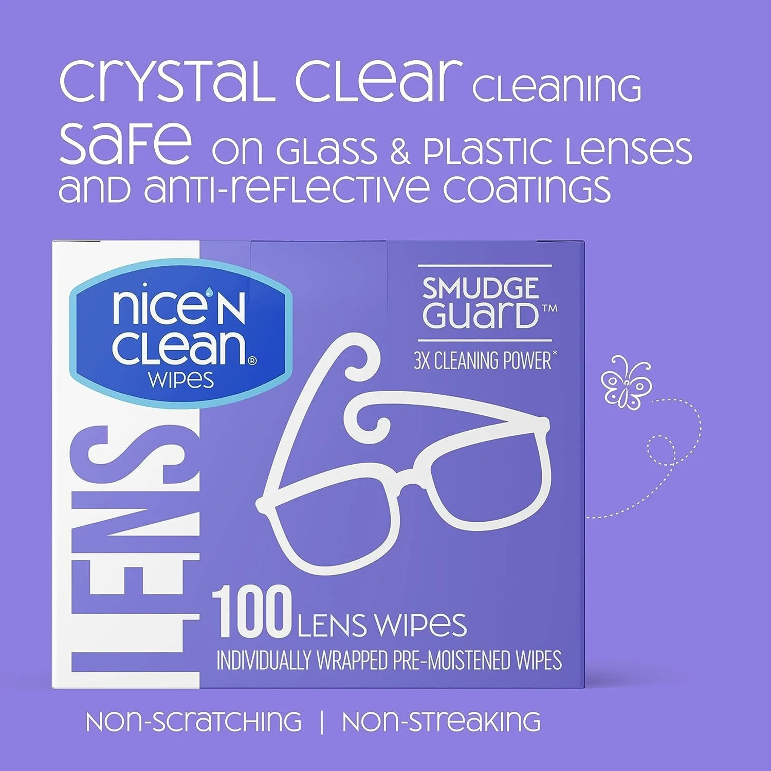Lens Cleaning Wipes Pre-Moistened Eye Glasses Computer Optical Lens Cleaner 100P 3
