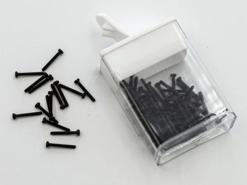 Lens/Rimless Screw Black Thread 00-90 1.16mm, Head 2.0mm, Overall length 9.4mm