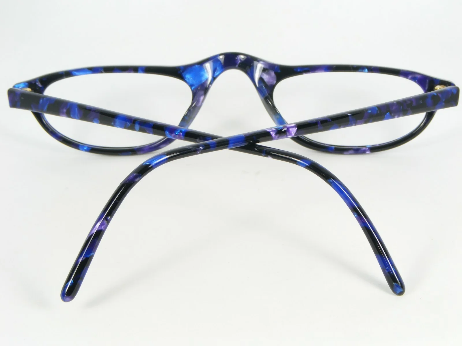 LESCA LUNETIER DI 680 BLACK /BLUE /VIOLET EYEGLASSES GLASSES 46-18-145mm (NOTES) 3