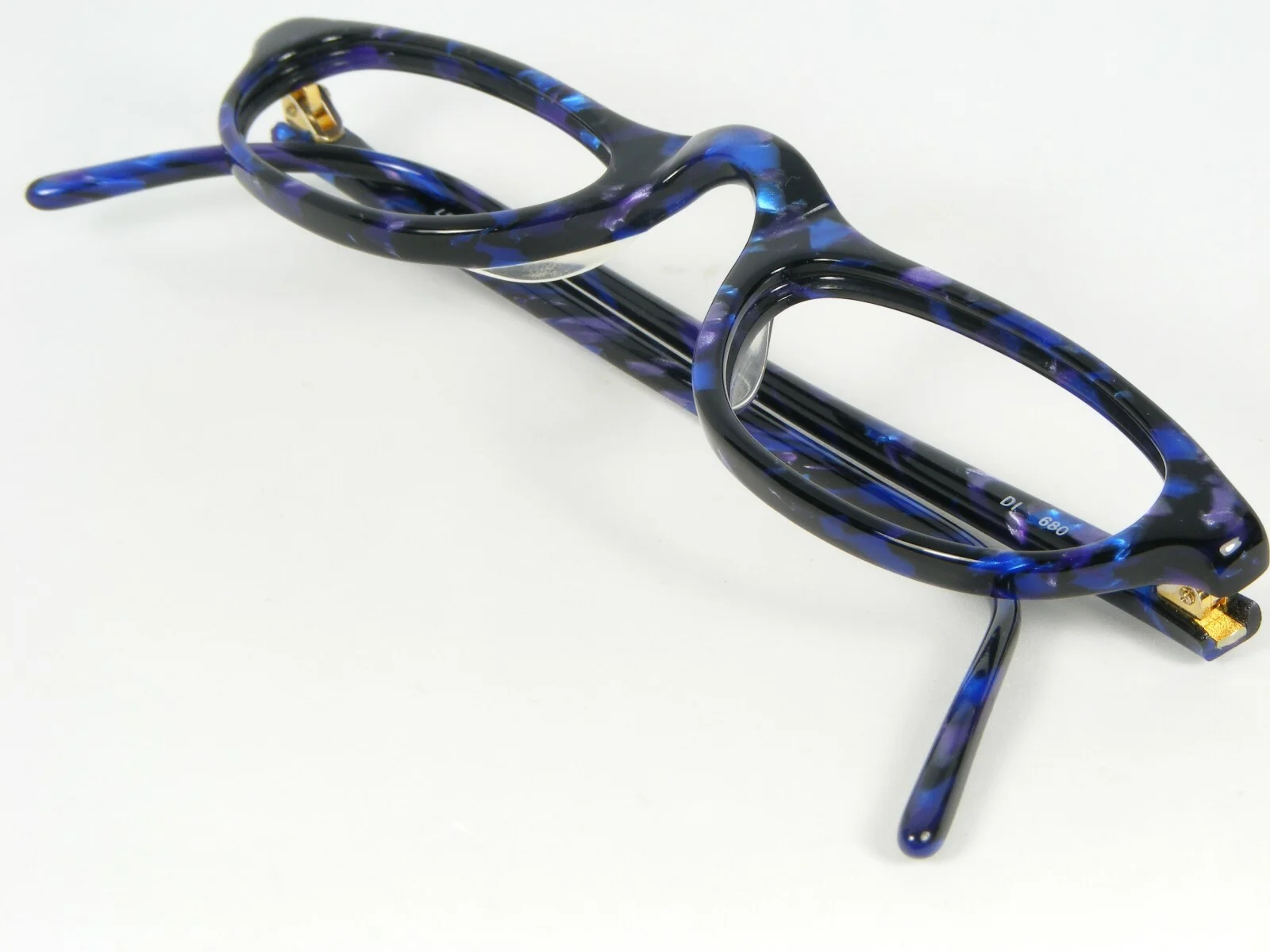 LESCA LUNETIER DI 680 BLACK /BLUE /VIOLET EYEGLASSES GLASSES 46-18-145mm (NOTES) 4