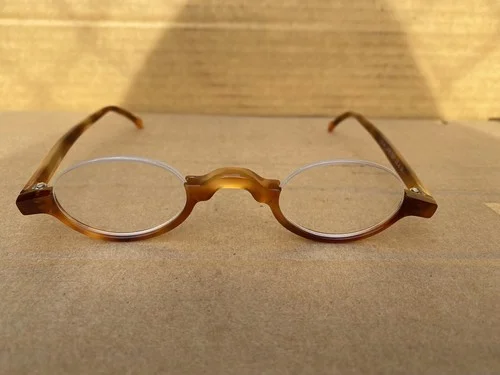 LESCA LUNETIER France Mod DL.6 M.05 Brown tortoise Frame Eyeglasses Hand Made