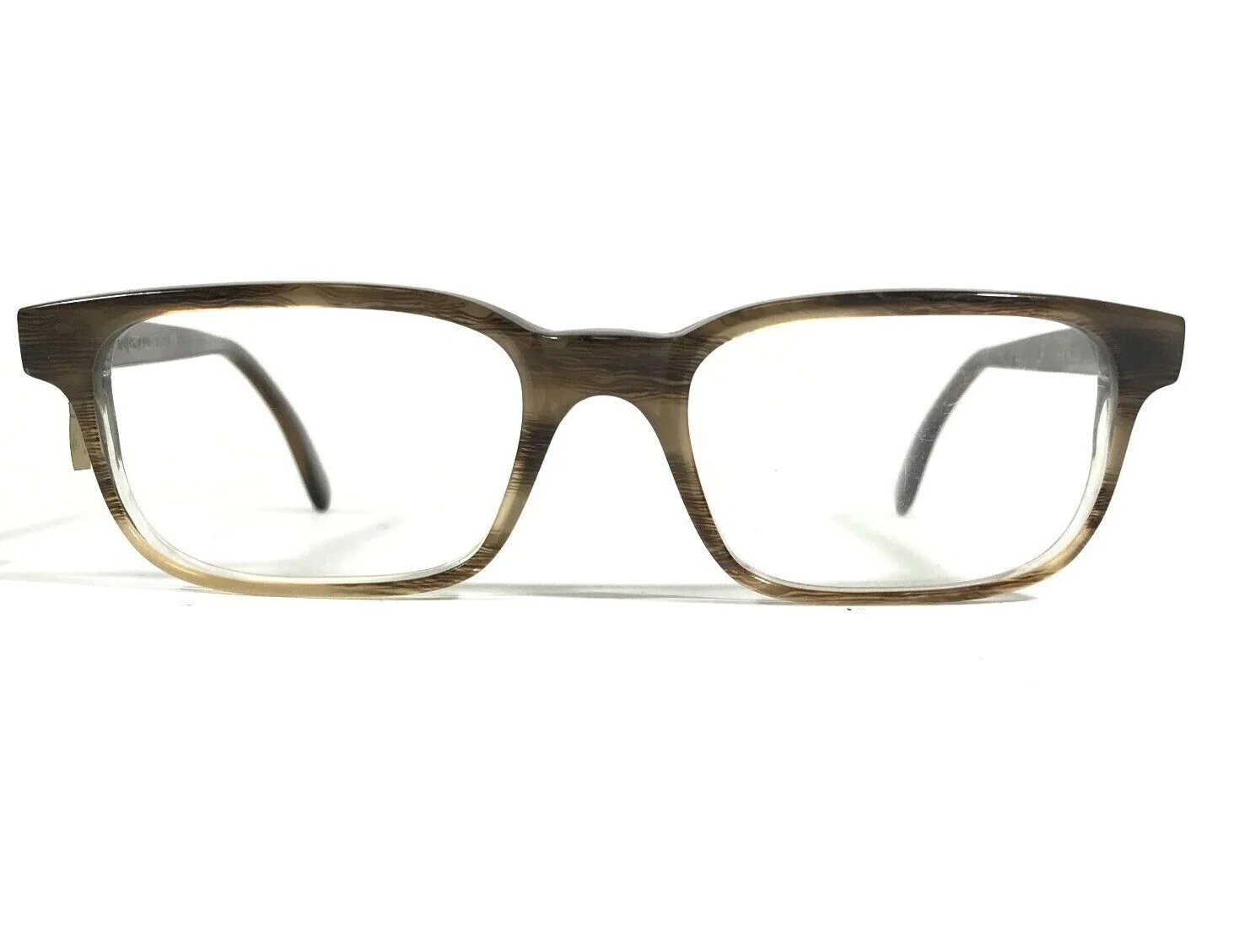 Lesca Lunetier H.4 M.106 Eyeglasses Frames Brown Rectangular Full Rim 50-18-135