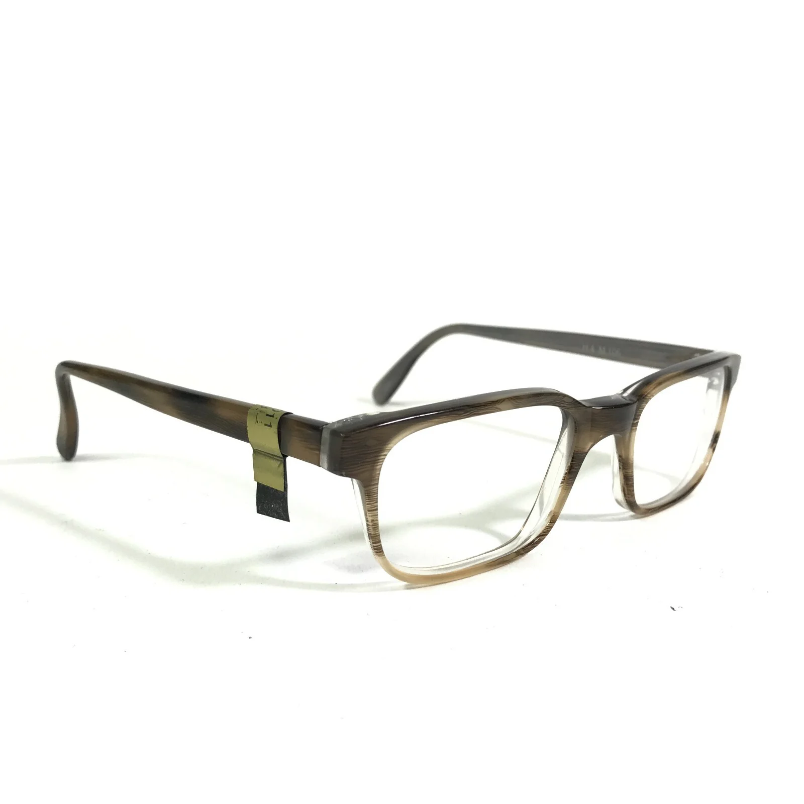 Lesca Lunetier H.4 M.106 Eyeglasses Frames Brown Rectangular Full Rim 50-18-135 2