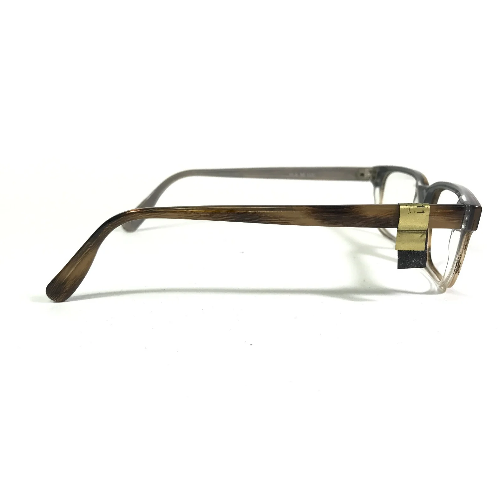Lesca Lunetier H.4 M.106 Eyeglasses Frames Brown Rectangular Full Rim 50-18-135 3