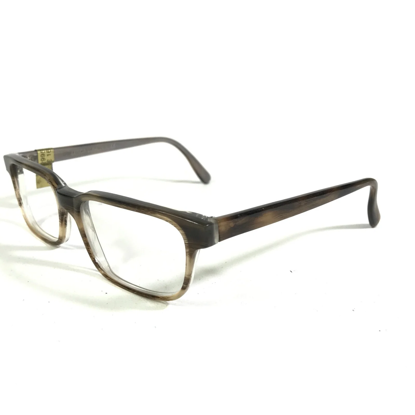 Lesca Lunetier H.4 M.106 Eyeglasses Frames Brown Rectangular Full Rim 50-18-135 4