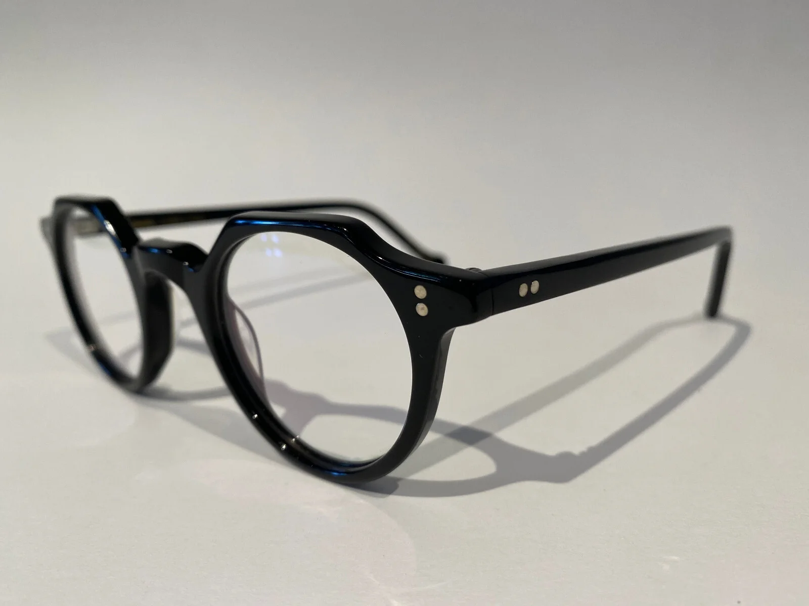 Lesca Lunetier “Heri” eyeglass frames in col 100 BLACK / new with case 3