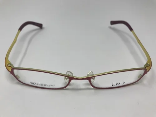 LH-1 Eyeglass Frames JAPAN L8004 Pink/Yellow 51-17-145mm Full Rim NH89 3