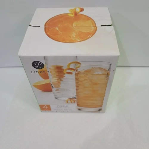 LIBBEY 4pc Pueblo 16.5oz Glasses BRAND NEW IN BOX 3