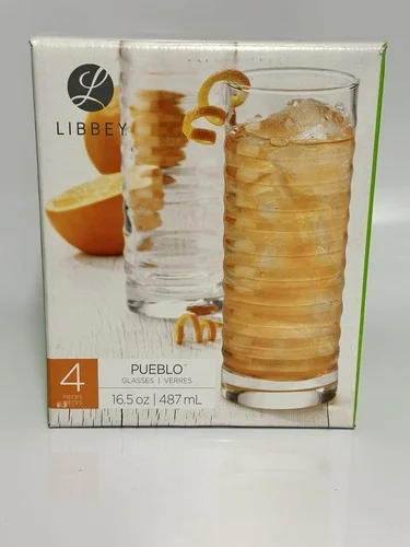 LIBBEY Pueblo 16.5oz Cooler Glasses, 4 Pieces | Perfect Holiday Gift