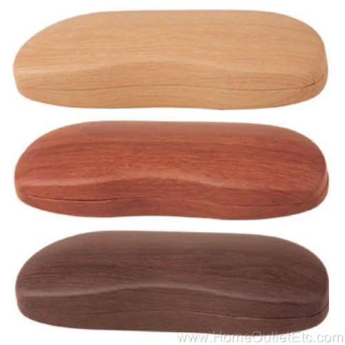 Light Brown Wood Look Eyeglasses Glasses Hard Case 4