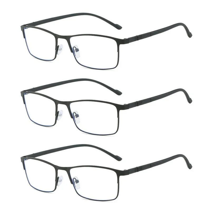Light Metal Square Vision Care Blue Light Blocking Myopia Glasses Eyeglasses