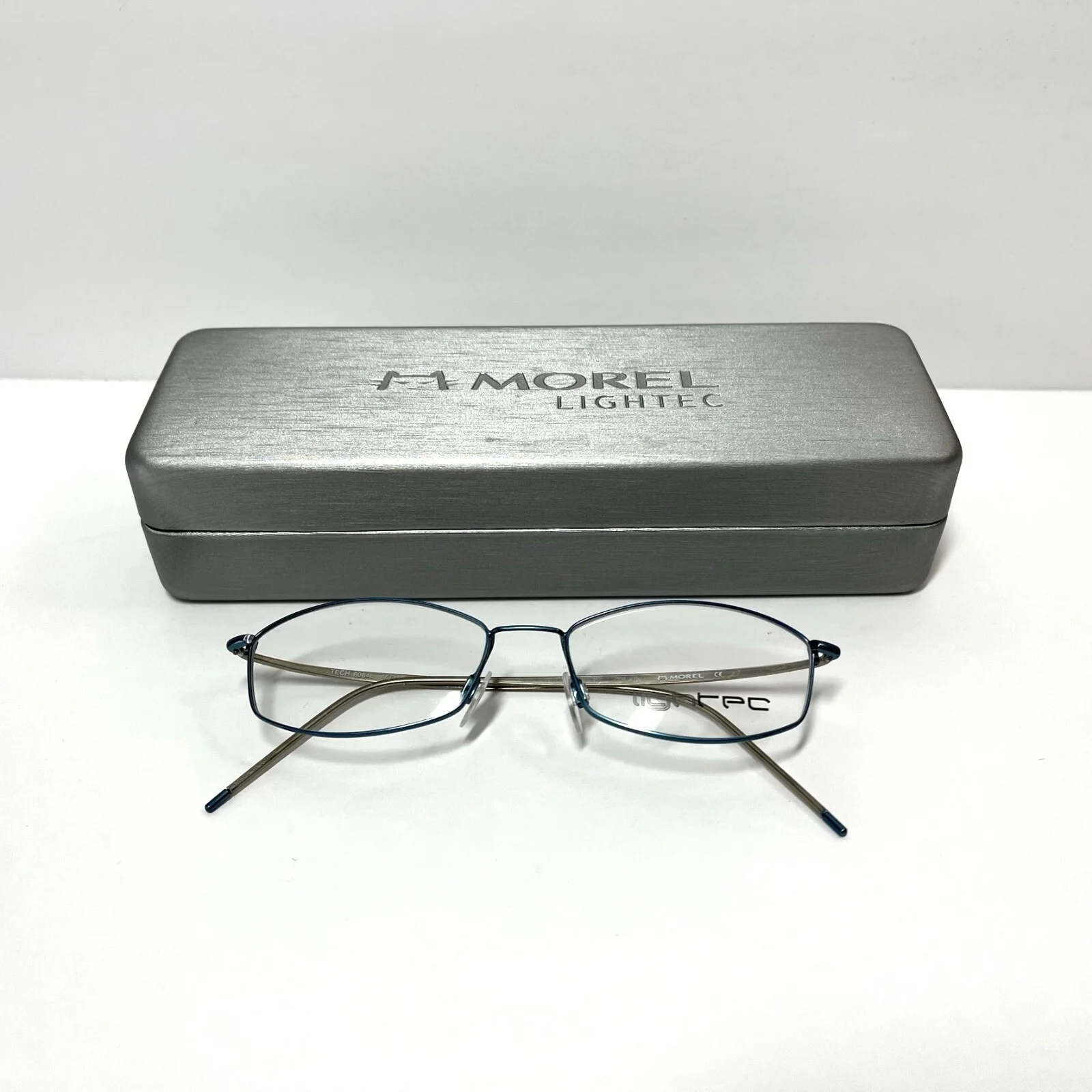 Lightec Morel Eyeglasses Petite Size Tech 6084L 46- 15- 130 Blue Light Metal 1