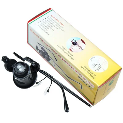 Lighted 20X Magnifier Magnifying Eye Glass Jeweler Loupe Watch Repair