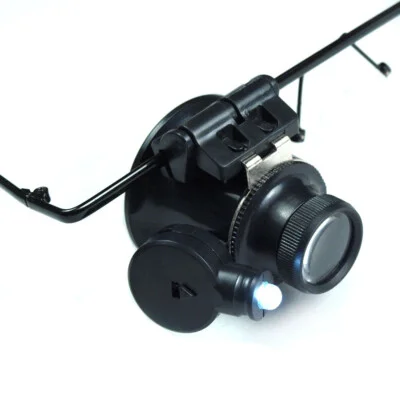 Lighted 20X Magnifier Magnifying Eye Glass Jeweler Loupe Watch Repair 3