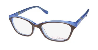 LILLY PULITZER DUVAL CAT EYE COLORFUL HAND MADE PREMIUM EYEGLASS FRAME/GLASSES