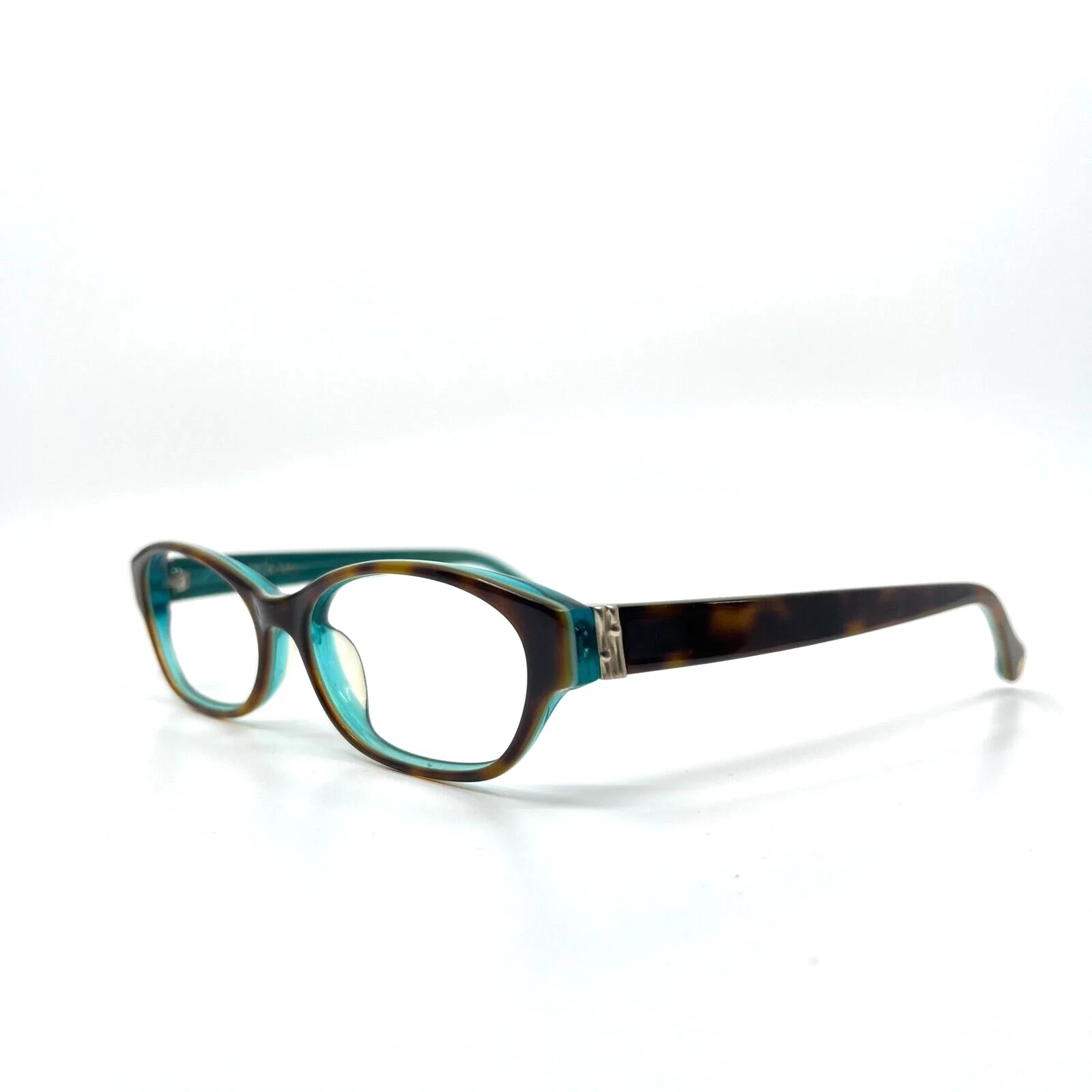 Lilly Pulitzer Eyeglasses Frames Women Brown Tortoise Blue 135mm H6494