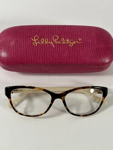 Lilly Pulitzer Holbrook Tortoise 50.16.35 Womens Eyeglass Frames & Case