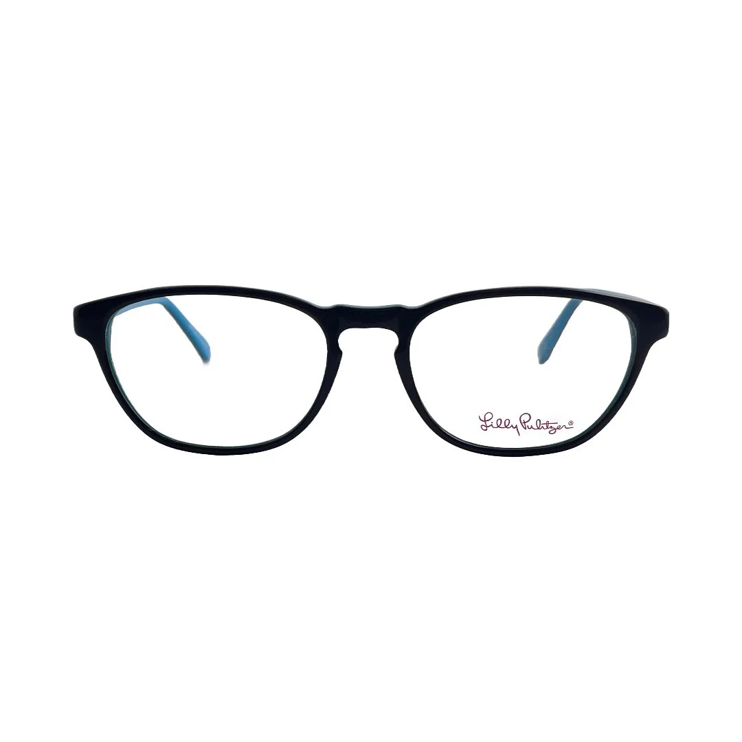 Lilly Pulitzer Palmer Aqua Tortoise Square Eyeglasses Frames 49mm 17mm 135mm 2