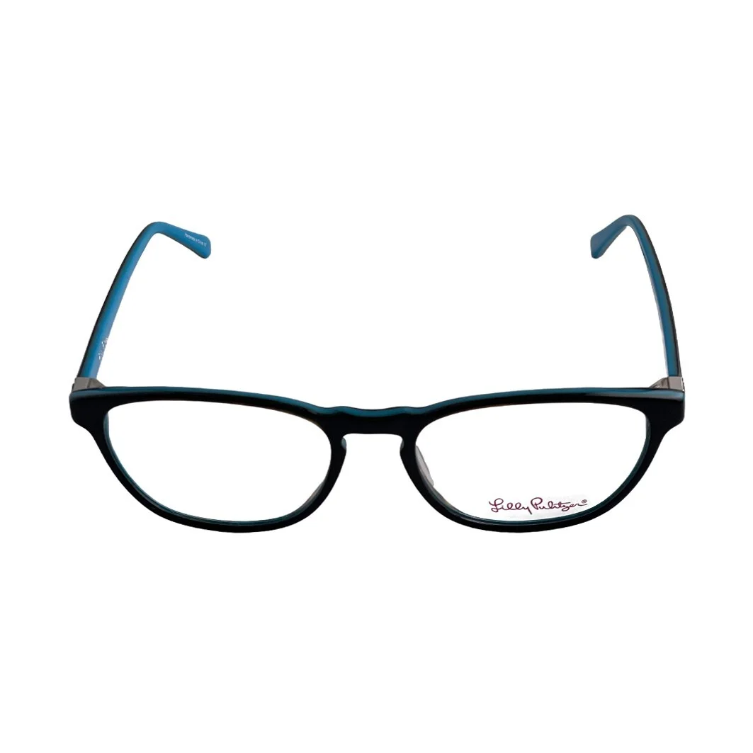 Lilly Pulitzer Palmer Aqua Tortoise Square Eyeglasses Frames 49mm 17mm 135mm 3