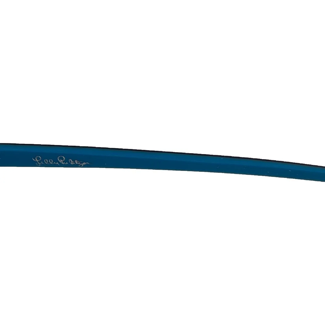 Lilly Pulitzer Palmer Aqua Tortoise Square Eyeglasses Frames 49mm 17mm 135mm 4