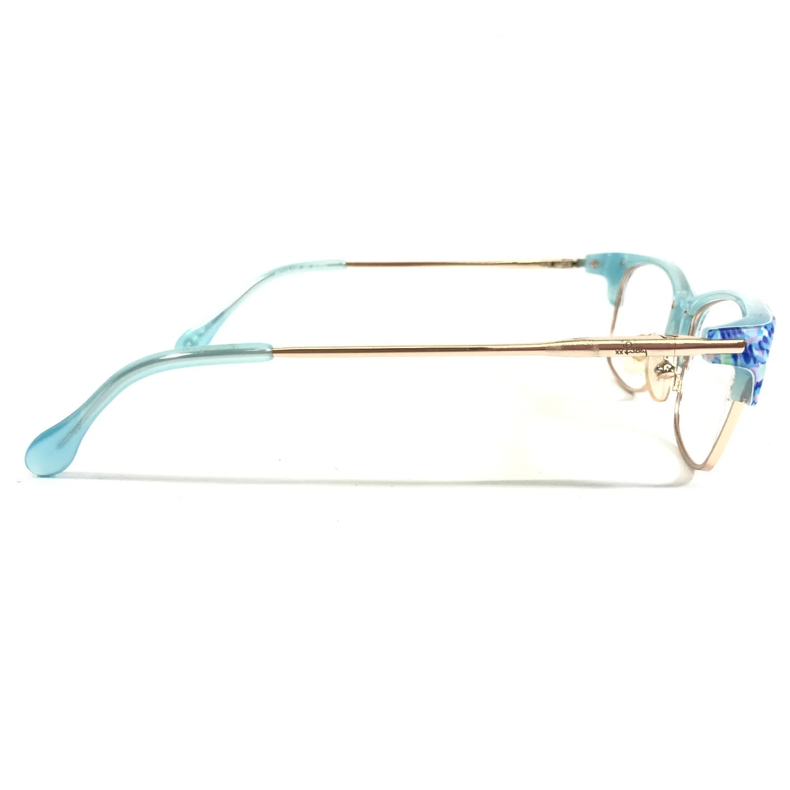 Lilly Pulitzer Petite Eyeglasses Frames SP Bunny Gold Blue Rainbow 46-14-125 3