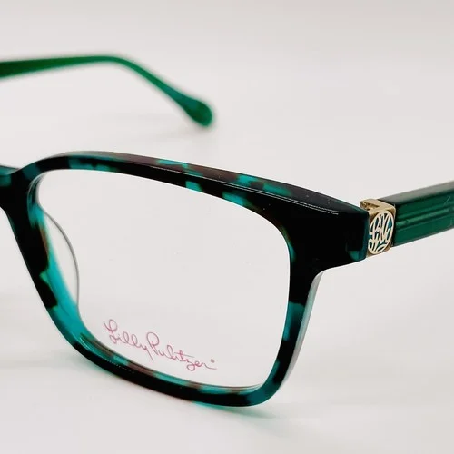 Lilly Pulitzer Reagan Green, Black ￼Havana Women Eyeglasses Frame New 50mm 2