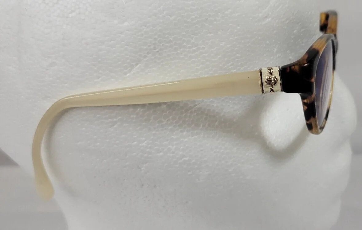 Lilly Pulitzer Tortoise Eyeglass Frames 50 x 15 x 135 Ivory Sides Gold Logo 2