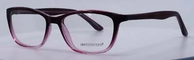 Limited Editions BROADWAY Purple Womens Square Eyeglasses 51-17-140 B:34 2