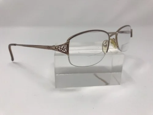 Linda Evans Eyeglass Frames 296 Sand 52/18/135 Flex Hinge Gold R64