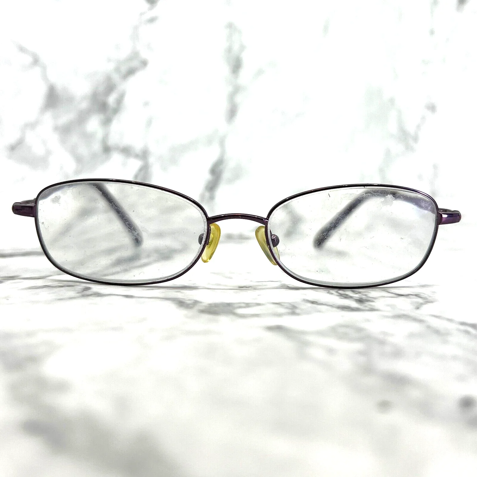 Linda Evans Eyeglasses 337 Plum Purple Full Rim Rectangular Frames 53-17-135