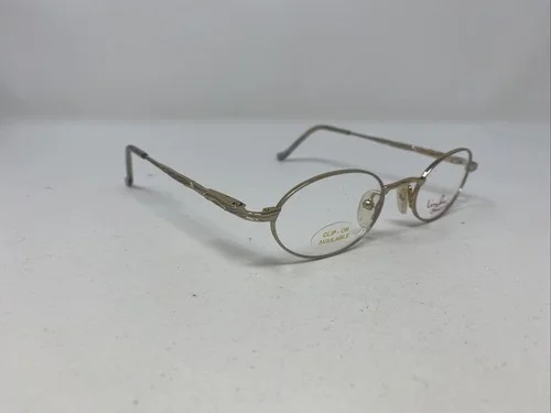 Linda Evans Eyeglasses Frames 211 48-19-135 Gold Full Rim IF67 4