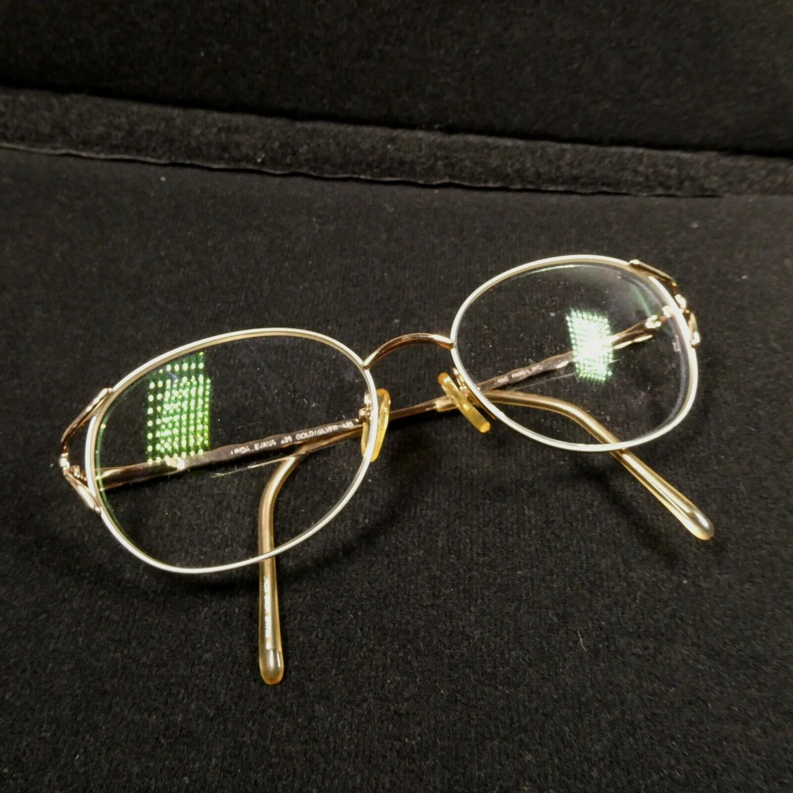 Linda Evans Gold Silver Metal Eyeglasses FRAMES - 238 Sans Pareil 53-17-135
