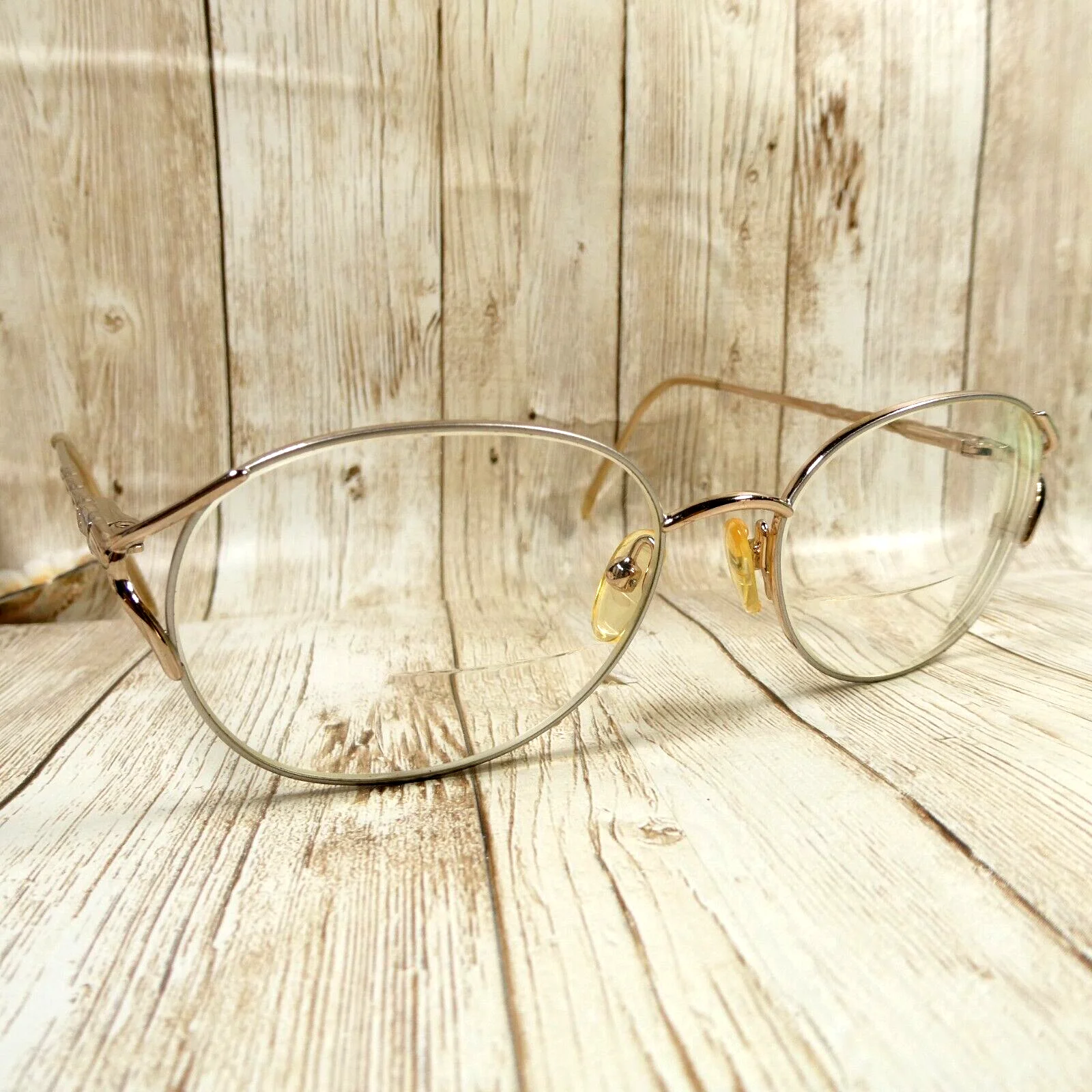 Linda Evans Gold Silver Metal Eyeglasses FRAMES - 238 Sans Pareil 53-17-135 2