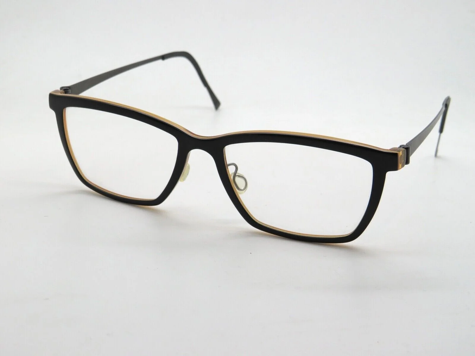 LINDBERG 1135 col. AD26 Black/Shiny Gunmetal Titanium 52mm Eyeglasses New