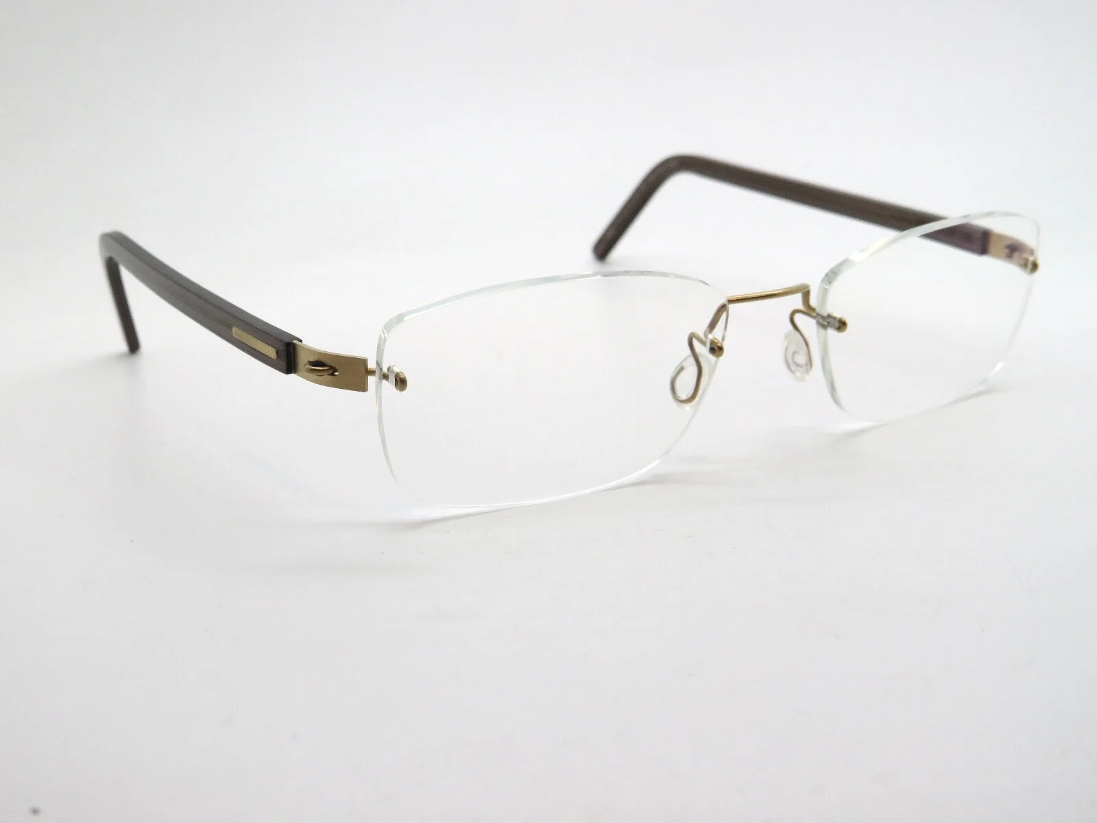 LINDBERG 2002 col. K115/GT Gold/Grey Transparent Titanium Rimless Eyeglasses