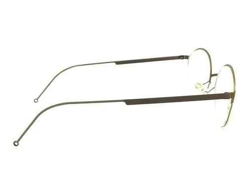 LINDBERG 4100 Strip Titanium Matte Brown Oval Half Rim Eyeglasses Frames 51-19 4