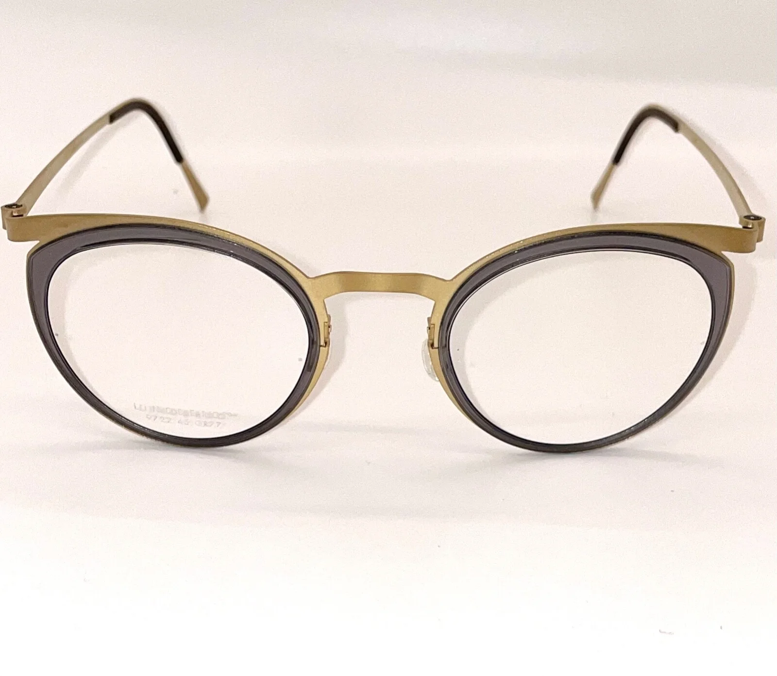 LINDBERG 9722 col. GT Grey Transparent/Matte Gold Titanium 45mm Eyeglasses