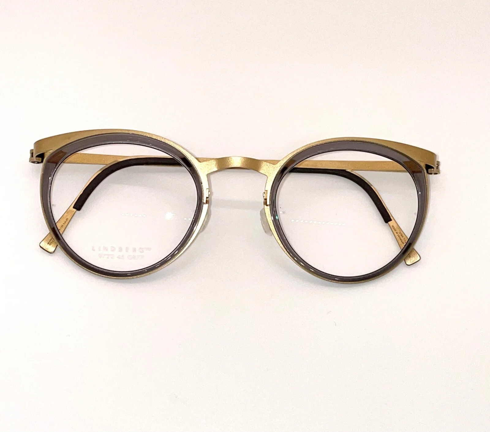 LINDBERG 9722 col. GT Grey Transparent/Matte Gold Titanium 45mm Eyeglasses 2