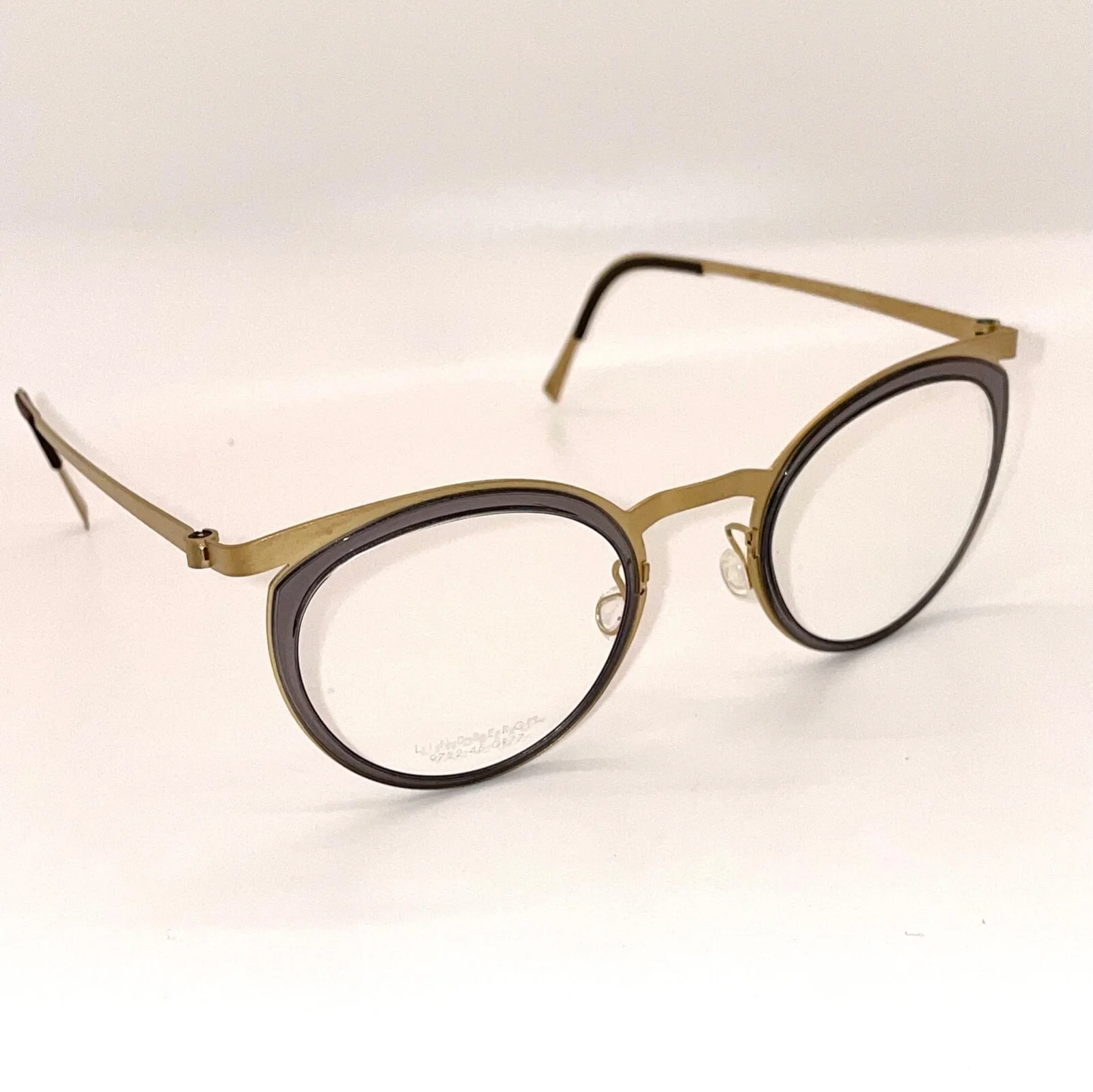 LINDBERG 9722 col. GT Grey Transparent/Matte Gold Titanium 45mm Eyeglasses 3