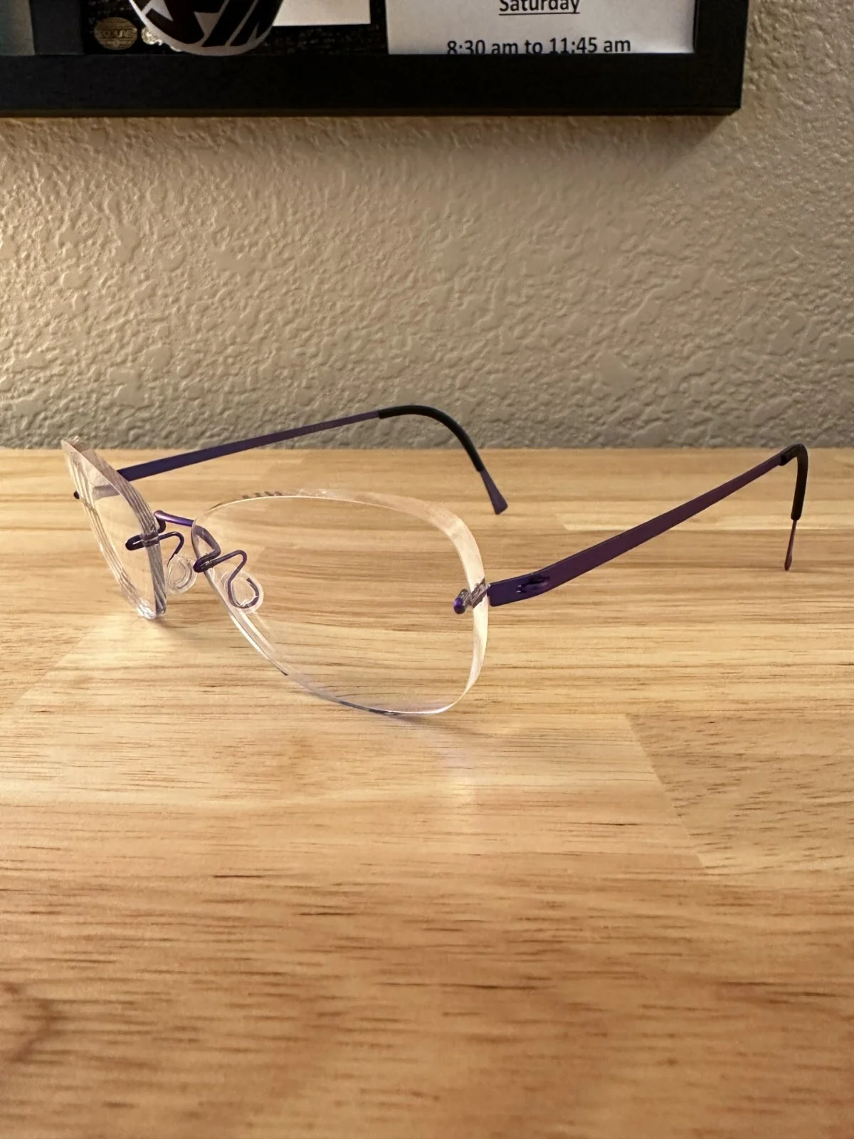 Lindberg Spirit Titanium Rimless Eyeglasses FRAMES 140mm Col.77 Purple No.022 3