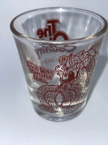 Liquor Shot Glass - The OLD COUNTRY ~ BUSCH GARDENS Williamsburg, VA ~ Loch Ness 2