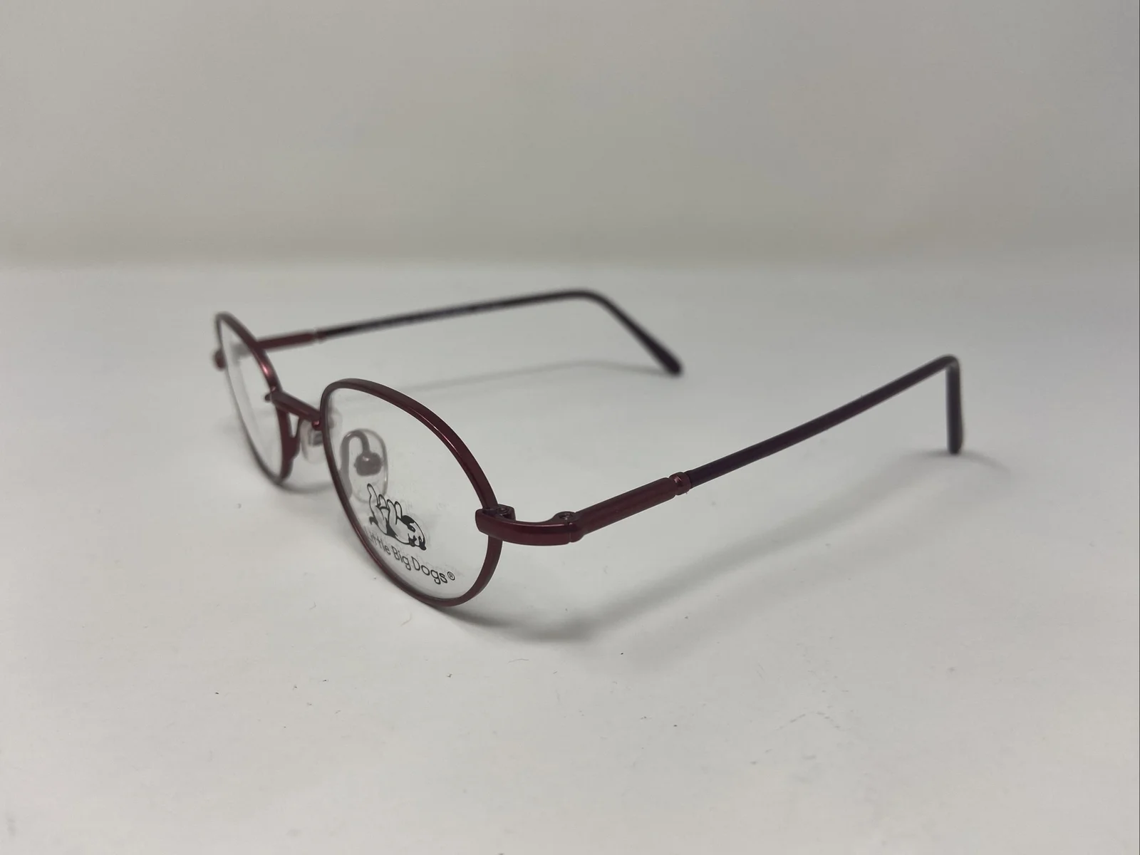 Little Big Dogs Eyeglasses Frames SAM 41-19-125 Matte Ruby Full Rim :119 2