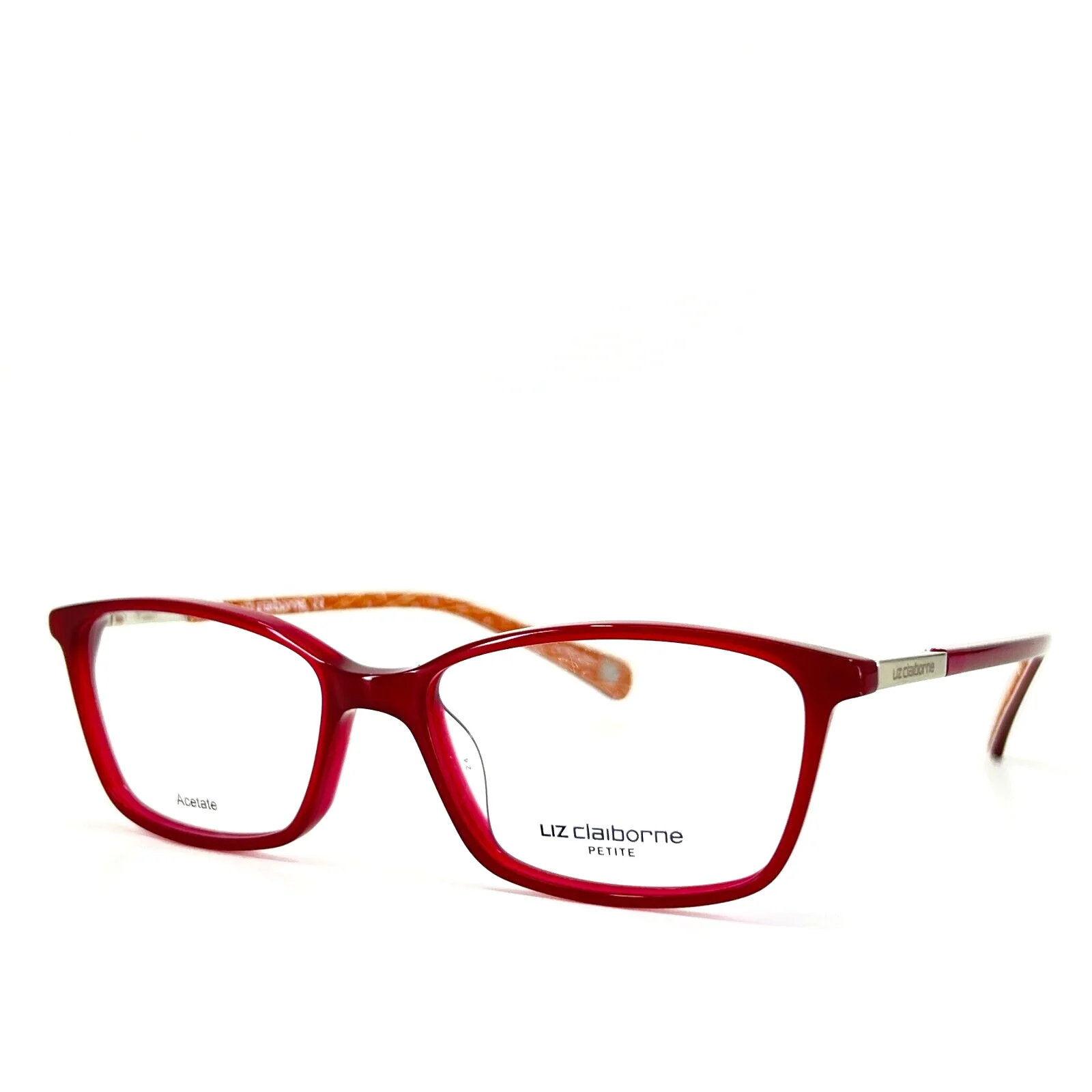 Liz Claiborne Eyeglasses L448 LHF Red Full Rim Rectangle Frames 50[]15 135 mm