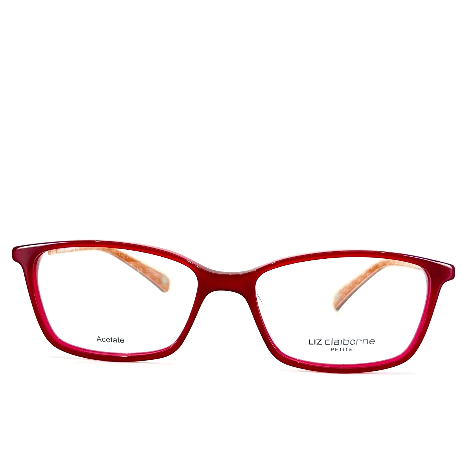 Liz Claiborne Eyeglasses L448 LHF Red Full Rim Rectangle Frames 50[]15 135 mm 2