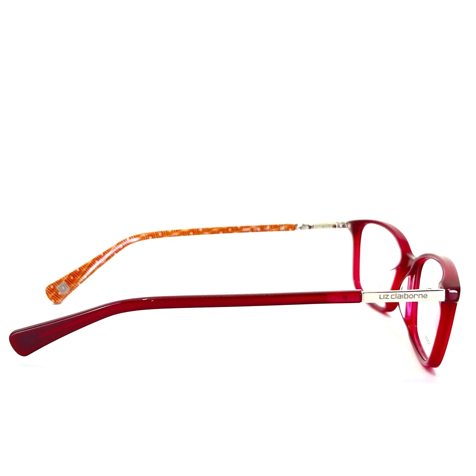 Liz Claiborne Eyeglasses L448 LHF Red Full Rim Rectangle Frames 50[]15 135 mm 4