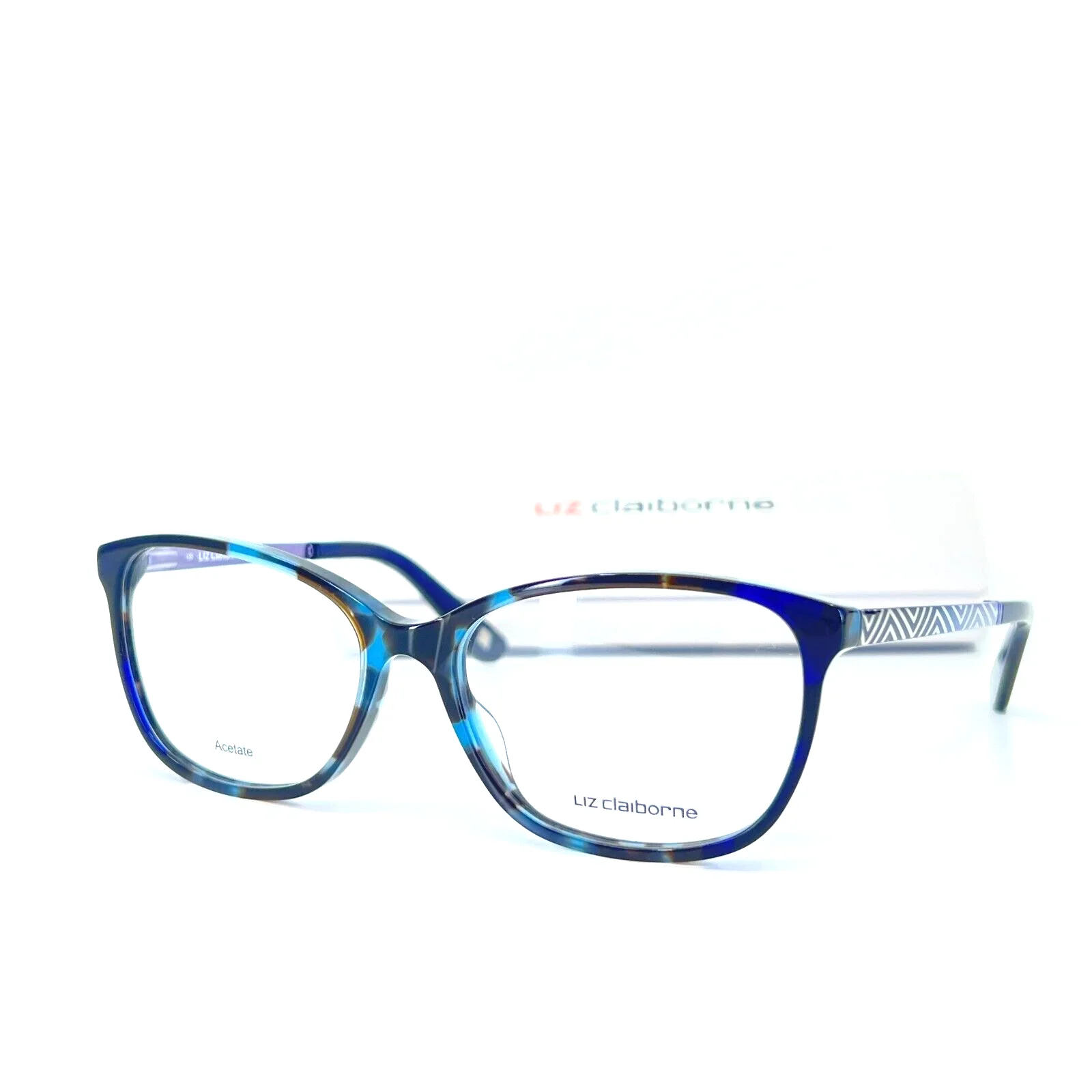 Liz Claiborne Eyeglasses L647 IPR Blue Tortoise Round Frame 53[]16 135 mm