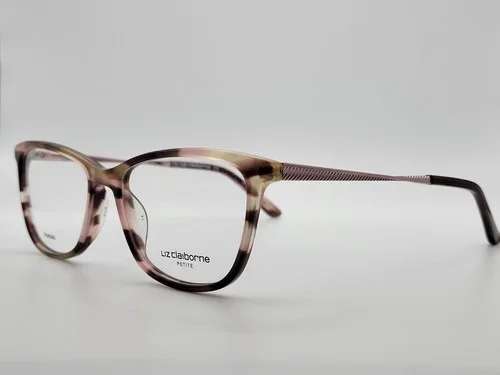 Liz Claiborne L463 HT8 Pink Havana Cat Eye Full Rim Eyeglass Frames 50-16-135 3